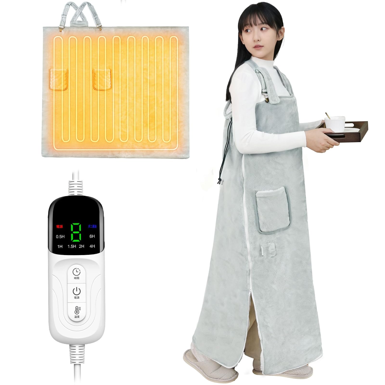 【新品・未使用】YOIIYO 電気毛布 着るこたつ 360°立体発熱 暖かく冬を乗り切る！ Amazon｜電気毛布 着るこたつ【2025新登場・360°立体発熱】8段階温度